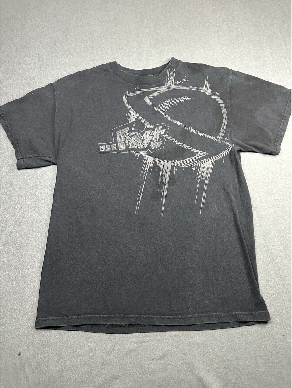 Y2K Distressed Lost Men’s Shirt Size M, Black